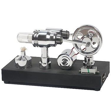Sunnytech Hot Air Stirling Engine Motor Electricity Generator Educational Colorful LED SC SC011