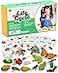 GLINGLONG Life Cycle Animal Kit Montessori Science Toy with 24Piece Matching Game Butterfly Frog Chicken Bee Ladybug and Turtle STEM Educational Gift Easter Basket fillers for Kids Ages 38