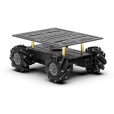 LewanSoul Mecanum Robot Chassis Car Kit with 360 Omnidirectional Wheel Aluminum Alloy Frame TT Motor 66mm Omnidirectional Wheels Robotic Moving Platform Robot Car DIY Kit Unassembled