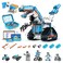 WhalesBot E7 Pro Coding Remote Control Robot Kit for Kids 8 Scratch Modular Programming Educational Engineering Science Toy Set with Smart ControllerSensorsMotors for Kids Ages 812 1216