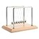 CERROPI Large Newtons Cradle Pendulum with 7 Balls Physics Perpetual Motion Desk Toys for Office Calm Down Fidgets 50 Sec Swingtime Beech Base