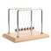 CERROPI Large Newtons Cradle Pendulum with 7 Balls Physics Perpetual Motion Desk Toys for Office Calm Down Fidgets 50 Sec Swingtime Beech Base