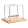 CERROPI Large Newtons Cradle Pendulum with 7 Balls Physics Perpetual Motion Desk Toys for Office Calm Down Fidgets 50 Sec Swingtime Beech Base
