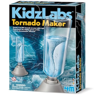 4M Rhode Island Novelty KidzLabs Thrilling Tornado Maker Kit Educational Weather Experiment for Kids Perfect for STEM Classrooms Science Fairs and Home Activities
