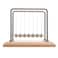 CERROPI Newton Cradle Balance Balls Newton Pendulum with 7 Balls Classic Newton Swing Ball Science Physics Gadget Desk Toys Accessories 55 Sec Swingtime Beech Wood Base