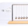 CERROPI Newton Cradle Balance Balls Newton Pendulum with 7 Balls Classic Newton Swing Ball Science Physics Gadget Desk Toys Accessories 55 Sec Swingtime Beech Wood Base
