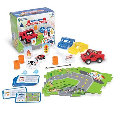 Learning Resources Switcheroo Coding Crew Toddler Robot Toys Coding for Kids Kids Programmable Robot Beginner Robotics Kit STEM Programming STEM Learning Toys
