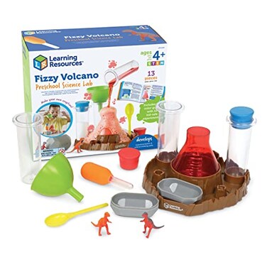 Learning Resources Fizzy Volcano 13 Pieces Ages 4 Preschool Science Lab Kits Experiments STEM Toys For Kids Classroom Must Haves