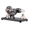 Bisofice Hot Air Stirling Engine Model with LED Light Flywheel Design Scientific Experiment Model DIY Educational Tool for Teachers Adults and Teenager Black
