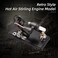 Bisofice Hot Air Stirling Engine Model with LED Light Flywheel Design Scientific Experiment Model DIY Educational Tool for Teachers Adults and Teenager Black