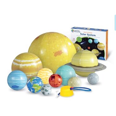 Learning Resources Giant Inflatable Solar System Project Kit Space and Planet Model Constellation Classroom Globe STEM Science Projects Gifts Preschool Teacher Must Haves