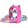 Jazwares Squishalongs Party Pack OntheGo Playset Series 1 Three 1 MiniSquish with 9 Furnishings Collect Trade Play