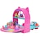 Jazwares Squishalongs Party Pack OntheGo Playset Series 1 Three 1 MiniSquish with 9 Furnishings Collect Trade Play