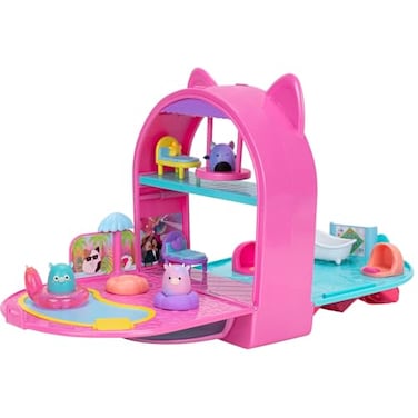 Jazwares Squishalongs Party Pack OntheGo Playset Series 1 Three 1 MiniSquish with 9 Furnishings Collect Trade Play