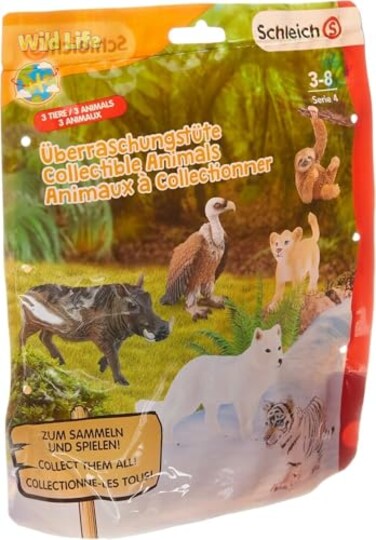 Schleich Wild Life 3Piece Surprise Toy for Kids with Assorted Wild Animals