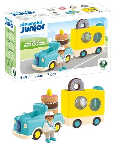 Playmobil Junior Donut Truck with Stacking and Sorting Feature