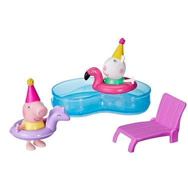 Peppa Pig Peppas Pool Party Playset with 2 Figures and 4 Accessories Preschool Toys Kids Gifts Ages 3