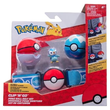 Pok&Atilde;&copy;mon Pokmon Clip N Go Poke Ball Belt Set Quaxly Includes Themed Belt and 2Inch Quaxly with Dive Ball Water Ball Accessories