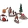 BLAPNK Realistic Prehistoric Animal and Primitive Figurines Moodel Toy 12 Pcs Ancient Smilodon Mammoth Human Figures Collection Playset Educational Toy Christmas Birthday Gift