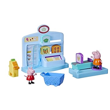 Peppa Pig Peppas Adventures Peppas Supermarket Playset Preschool Toy Includes 2 Figures and 8 Themed Accessories for Ages 3 and Up