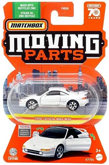 Matchbox 1990 Toyota MR2 W20 Moving Parts 4754