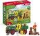 Schleich Farm World Working in The Forest Playset with Action Figure Dog Figurine Tractor Toy and Accessories Imaginative Play Set for Kids Ages 3