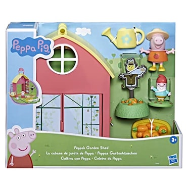 Peppa Pig Peppas Adventures Peppas F36585L0 Garden Shed Play Set Includes 1 Figure 5 Accessories with Carry Handle for Travel Suitable for Ages 3 and Above