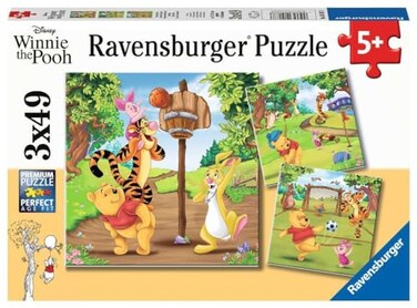 Ravensburger Sports Day Puzzle Set 3x49 Piece Jigsaw Puzzles for Kids ScreenFree Activity Boosts Concentration and Focus Great Gift
