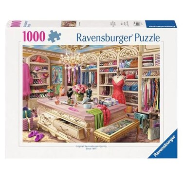 Ravensburger The Coveted Closet 1000 Piece Jigsaw Puzzle Boutique Wardrobe Experience by Wigwam Studios Perfect Interlocking Fit EcoFriendly Materials