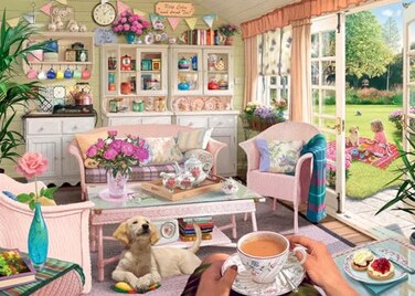 Ravensburger Haven No12 The Tea Shed 1000 Piece Jigsaw Puzzle for Adults 12000164 Handcrafted Tooling Made in Germany Every Piece Fits Together Perfectly