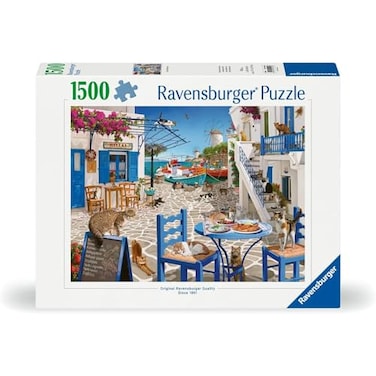 Ravensburger Cats of Mykonos 1500 Piece Jigsaw Puzzle Great Group Activity Renowned Brand FSCCertified Material