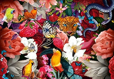 Ravensburger Puzzle Moment Tropical Flowers 300 Piece Jigsaw Puzzle for Adults 13309 Every Piece is Unique Softclick Technology Means Pieces Fit Together Perfectly