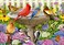 Ravensburger at The Birdbath 500 Piece Large Format Jigsaw Puzzle Enjoy Peace Tranquility While Birds Flit and Flutter Frameable Premium Quality Puzzles for Adults