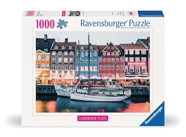 Ravensburger Scandinavian Places Copenhagen Denmark 1000 Piece Jigsaw Puzzle Charming Nordic Architecture Precision Fit