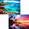Edsjegn 2 Pack 1000 Piece Puzzles for Adults Beach Coconut Tree Reef Landscape Jigsaw Puzzles 2000 Pieces Total