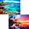 Edsjegn 2 Pack 1000 Piece Puzzles for Adults Beach Coconut Tree Reef Landscape Jigsaw Puzzles 2000 Pieces Total