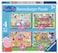 Ravensburger Peppa Pig Puzzles Pack Of 4 Puzzle 3 Years Or Over Gift Child 3 Years Or Over 72 Pieces Kids Puzzles 19 X 14 Cm Ravensburger Puzzle