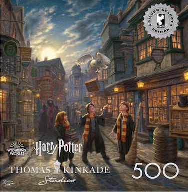 Buffalo Games Silver Select Harry Potter Diagon Alley 500 Piece Jigsaw Puzzle for Adults Challenging Puzzle Perfect for Game Nights Finished Size is 2125 x 1500