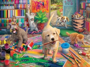 Ravensburger Cute Crafters Large Format Jigsaw Puzzle for All Ages 750 Unique Pieces Softclick Technology FSC Ideal for Brain Game Educational Fun