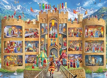 Ravensburger Castle Cutaway 150 Piece Jigsaw Puzzle for Kids Medieval Life Theme Durable Puzzle Pieces Ideal for Cognitive Development Great Gift for Ages 48
