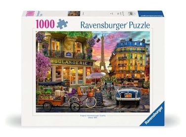 Ravensburger Paris at Dawn 1000 Piece Jigsaw Puzzle Quaint Imagery of Paris from Yesteryear Beautiful Vibrant Colors Frameable Premium Quality Puzzles for Adults