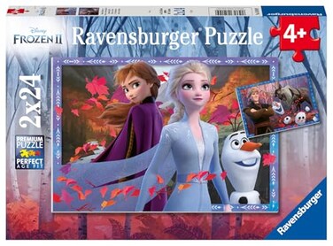 Ravensburger Disney Frozen 2 Adventure Jigsaw Puzzle Set for Kids 2 x 24 Unique Piece Puzzles PrecisionCut Ideal Brain Game for Toddlers and Kids