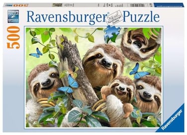 Ravensburger Sloth Selfie Jigsaw Puzzle Unique 500 Piece Puzzle for Kids and Adults Softclick Technology 20 x 14 inches Upon Completion Featuring Art by Howard Robinson