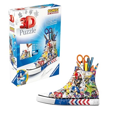 Ravensburger Sonic The Hedgehog Sneaker 3D Puzzle Unique Collectible Puzzle with 108 Pieces Fun for Sonic Fans No Glue Needed
