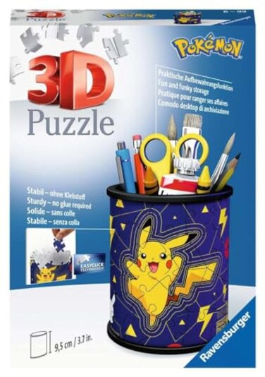 Ravensburger Pokemon Gifts 3D Jigsaw Puzzle for Kids Age 6 Years Up 54 Pieces Pencil Pot No Glue Required
