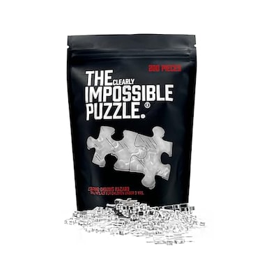 CM Originals The Clearly Impossible Puzzle 100 200 500 1000 Pieces Hard Puzzle for Adults Cool Difficult Clear Brain Teaser Difficult Funny for Adults 200 Piece