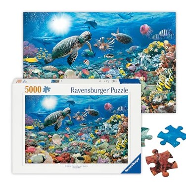 Ravensburger Beneath The Sea 5000 Piece Jigsaw Puzzle Stunning Imagery Beautiful and Intricate Underwater Turtles Dolphins and More Premium Quality Puzzles for Adults