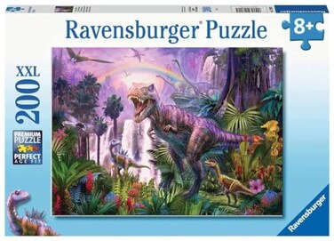 Ravensburger King of The Dinosaurs Puzzle for Kids 200 Unique Pieces Engaging Brain Game Ideal for All Ages Promotes Creativity Concentration FSC