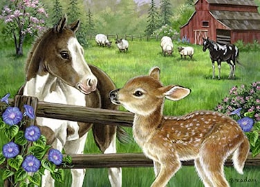 Ravensburger New Neighbors 60Piece Jigsaw Puzzle Unique Shape Pieces AntiGlare Surface Ideal for Kids Perfect Family Fun Activity