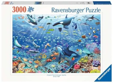 Ravensburger Colorful Underwater World 3000 Piece Jigsaw Puzzle Stunning Imagery Beautiful Intricate Unique Depiction Under The Sea Premium Quality Puzzles for Adults